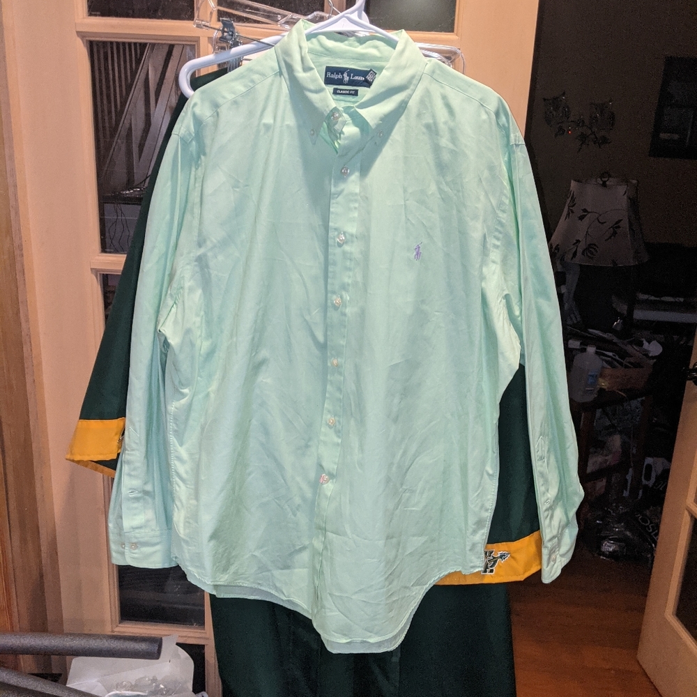 EUC Ralph Lauren classic fit 17 1/2 34/35